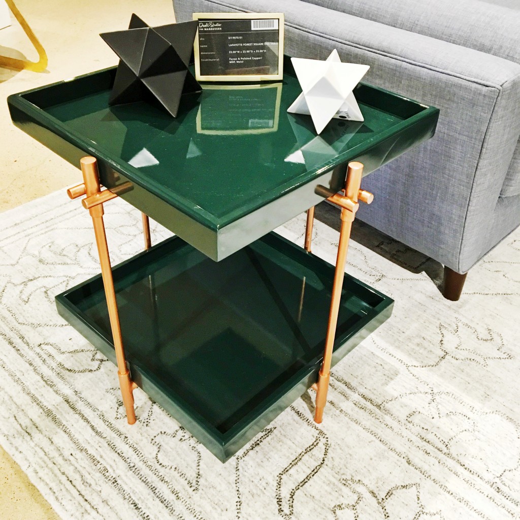 Green and Copper End Table