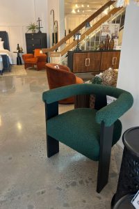 sculpturally aesthetic chairs with curved edges 