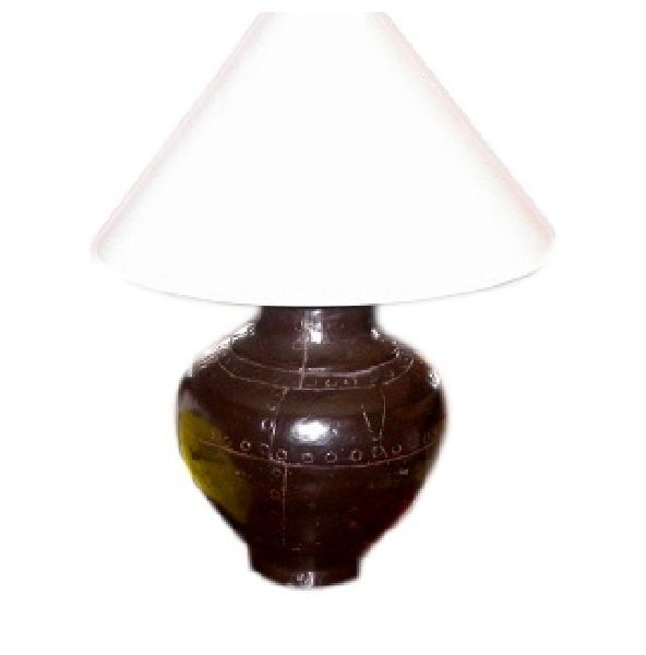 Black Hammered Bean Pot Lamp