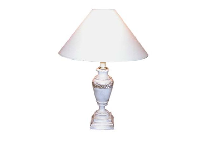 Antique White Urn Table Lamp