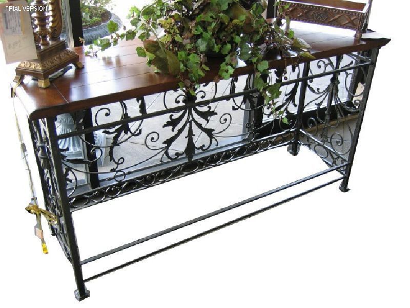 Wrought Iron Console