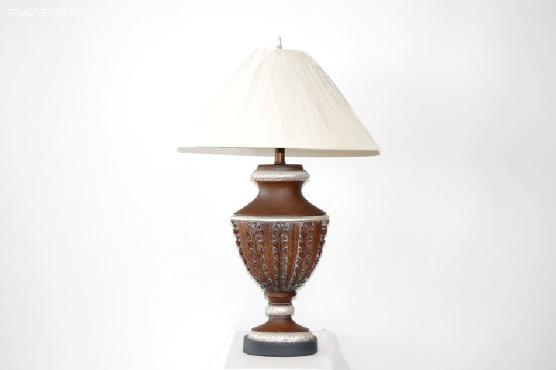 Mahogany & Silver Traditional Lamp