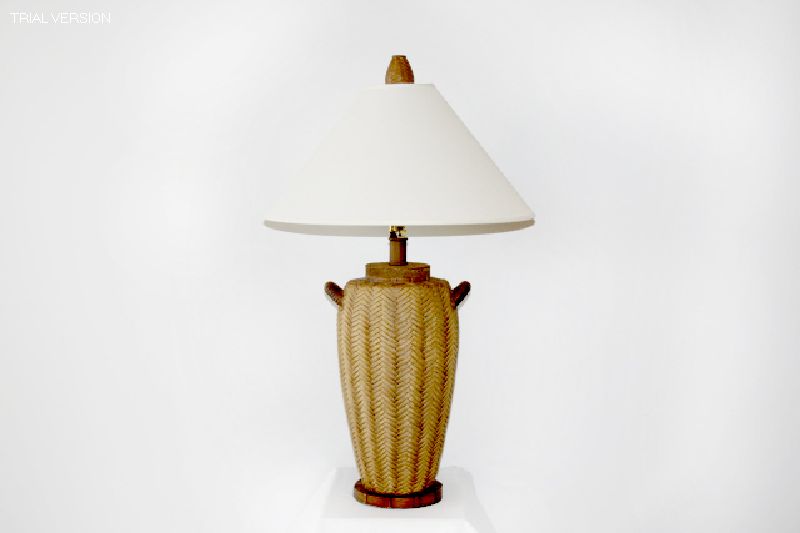 Coffee Wicker Table Lamp