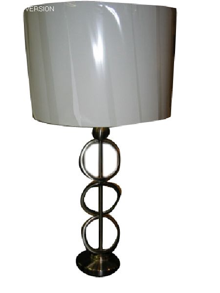 Contemporary Steel Lamp W/Three Rings