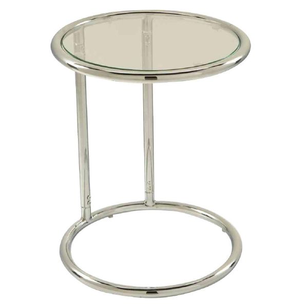 Round Chrome Accent Table