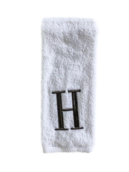 White H Hand Towel