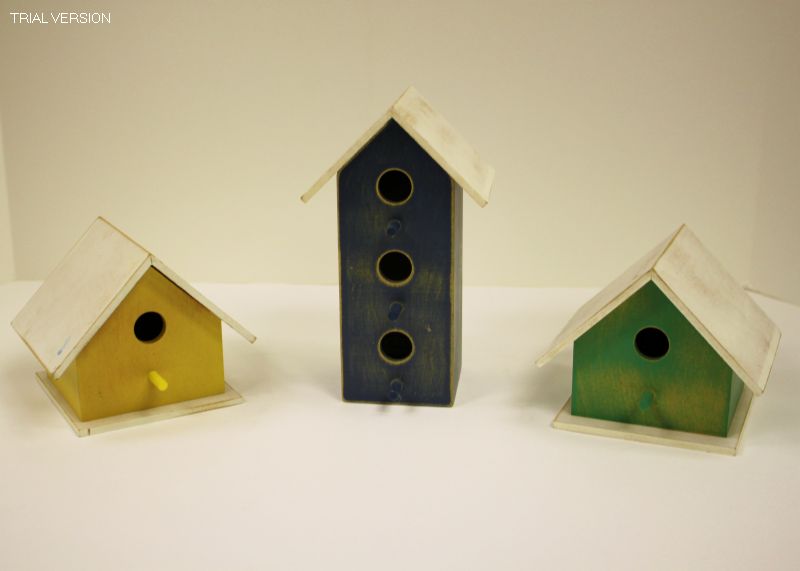 Multicolored Birdhouses