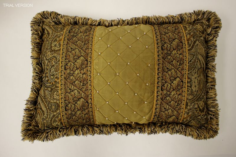Pillow Bk/Gold W/ Pearls