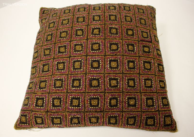 Pillow - Beaded Tobacco